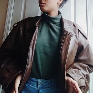 Vintage Stuart McGuire Brown Leather Jacket